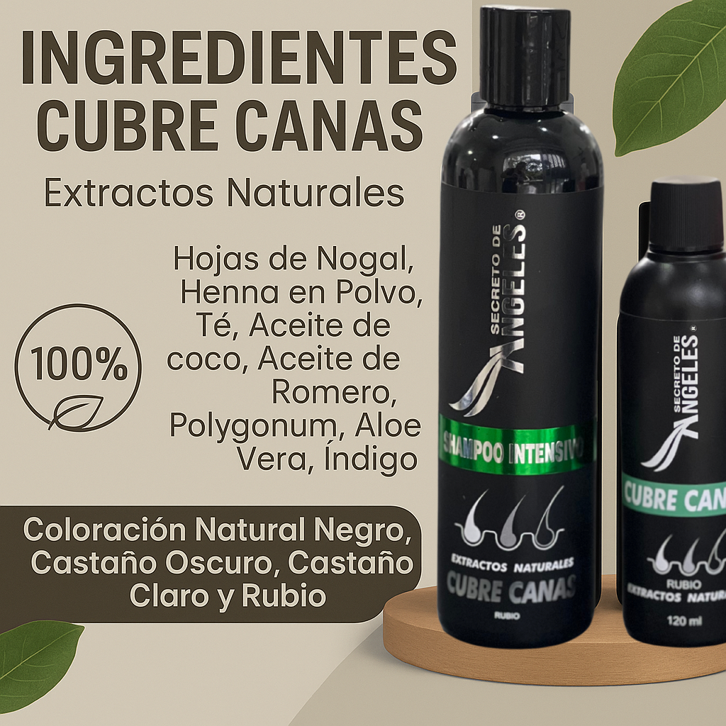 Shampoo Cubre Canas Secreto de Ángeles + Colageno y Exfoliante GRATIS🎁