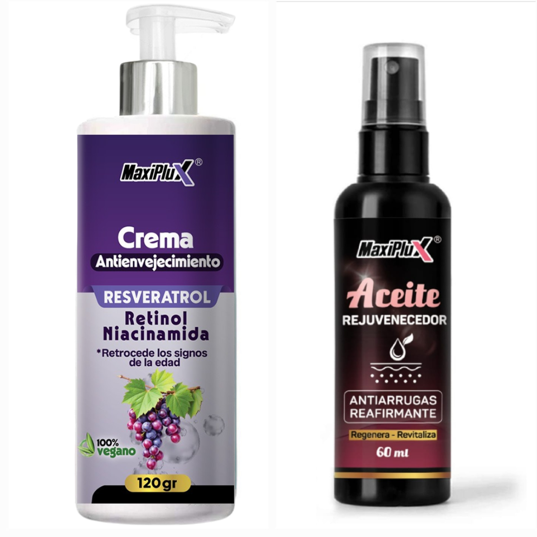 Crema resveratrol + Aceite rejuvenecedor