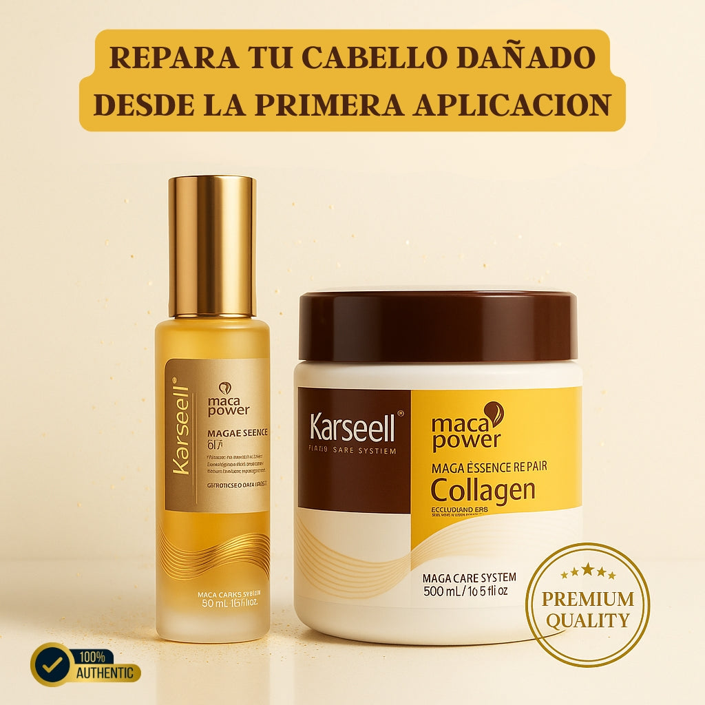 MASCARILLA ANTI-FRIZZ  CON COLAGENO Y BRILLO INTENSO + OLEO HIDRATANTE