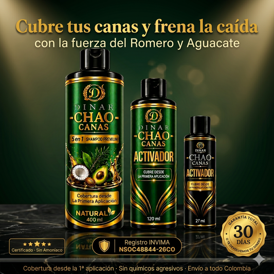 Shampoo Chao Canas de Romero y Aguacate 400ML + Tratamiento 120ML + Obsequio 🎁