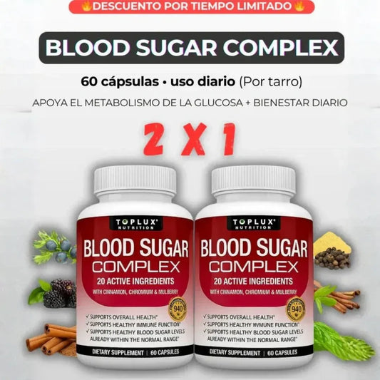 BLOOD SUGAR COMPLEX – CONTROL DEL AZUCAR EN LA SANGRE🩸 2x1